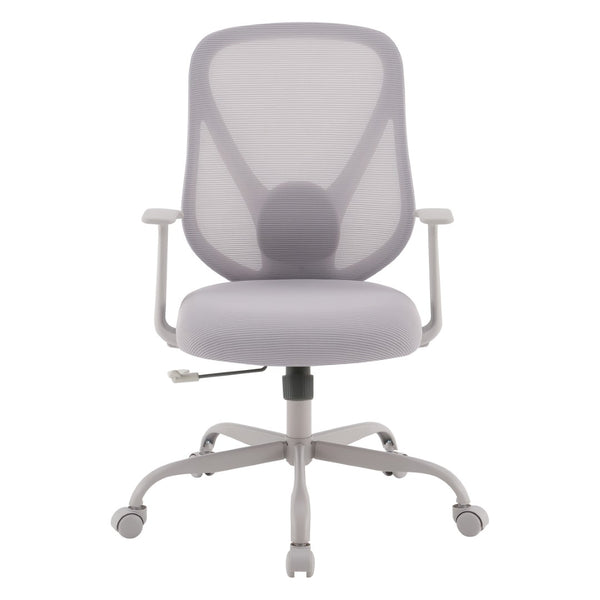 OSP Home Furnishings Ventilated Ergonomic Mesh Office Chair with Lumbar Support and Cushioned Fabric Seat EM14623-2