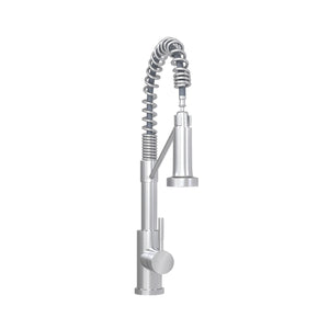 English Elm Bothwa Pull Down Kitchen Faucet with Stainless Steel Spout and Ceramic Cartridge Control Brushed Nickel B2724P262354