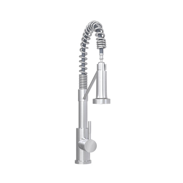 English Elm Bothwa Pull Down Kitchen Faucet with Stainless Steel Spout and Ceramic Cartridge Control Brushed Nickel B2724P262354