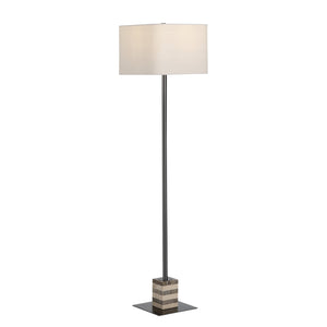 Crestview Collection 60"H Elegant Granite & Metal Floor Lamp With Adjustable Shade For Modern Living Spaces   Cvazer156