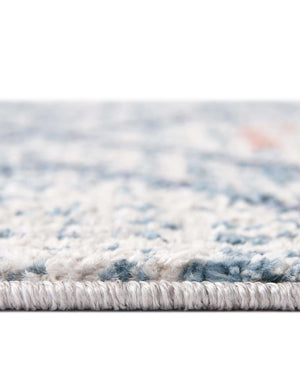 Unique Loom Aramis Kavi Machine Made Tribal Rug Blue, Ivory/Terracotta/Light Blue 10' 0" x 10' 0"