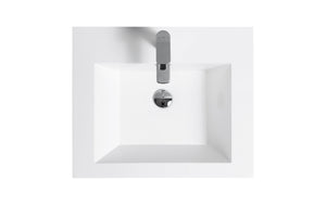 English Elm 24" Glossy White Resin Vanity Sink Seamless One-piece Basin for Modern Bathrooms W1920P263808