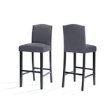 Christopher Knight Home® - Noble House - Darren Contemporary Upholstered Barstools with Nailhead Trim - Set of 2