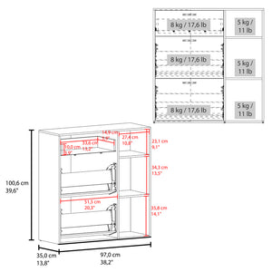English Elm Whitaker Multi-Tier Shoe Rack Organizer in Black Engineered Wood – Sleek Entryway Storage Shelf Unit B092P368948