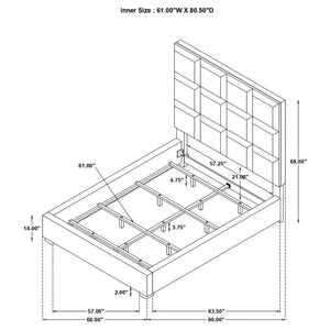 English Elm Frances Beige Tufted Queen Panel Bed – Luxurious Velvet Upholstered Frame For Modern Bedrooms B062S01098