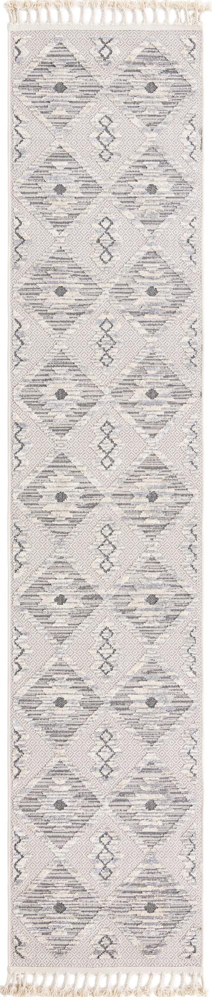 Unique Loom Arlo Kai Machine Made Tribal Rug Sandy Beige, Gray/Beige 2' 7" x 12' 2"