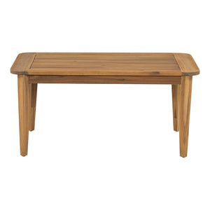 English Elm Christopher Knight Home® - Westin Acacia Wood Outdoor Coffee Table in Teak Beige — Solid Durable Construction, Modern Grain Finish N775P239511N