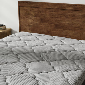 English Elm Hybrid Twin Mattress Gel Foam Pocketed Coil Zoned Support for Back Sleepers B047P321026