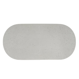 English Elm Christopher Knight Home® - Ellis Oval 67.5" Modern Outdoor Concrete Dining Table - White Terrazzo For Stylish Gatherings N773P285999T_N773P286000T
