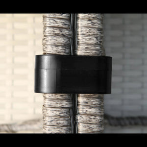 English Elm Fully Assembled 4-Seat Modular Wicker Sectional Set With Plush, Weather-Resistant Cushions & Table B120S00193