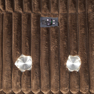 English Elm Living Room Reclining Sofa Set - 2Pc Manual Couch With Drop-Down Table, Cup Holders & Storage B011S01735