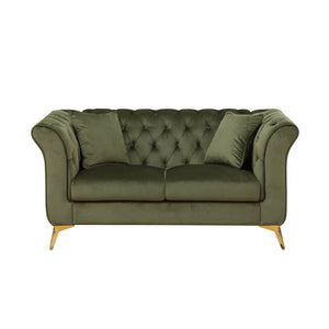 English Elm 102 Inch Linen Modular Sectional Sofa with Hidden Storage and Cloud Cushion Comfort Green W1099S00175