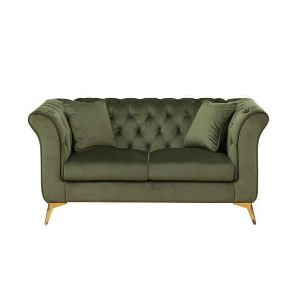 English Elm 102 Inch Linen Modular Sectional Sofa with Hidden Storage and Cloud Cushion Comfort Green W1099S00175