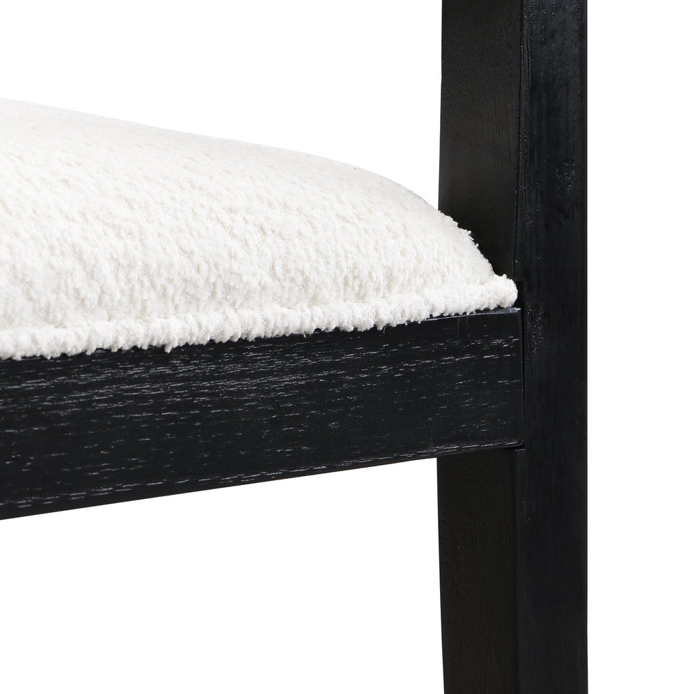 English Elm Christopher Knight Home® - DINING Club Chair Set 2pcs - Beige Fabric Upholstery, Black Rubberwood Frame, Mid-Century Modern Comfort N771P195505H