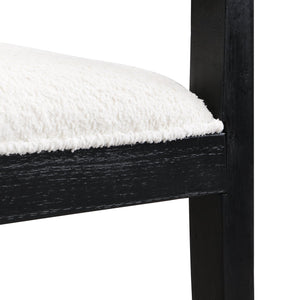 English Elm Christopher Knight Home® - DINING Club Chair Set 2pcs - Beige Fabric Upholstery, Black Rubberwood Frame, Mid-Century Modern Comfort N771P195505H