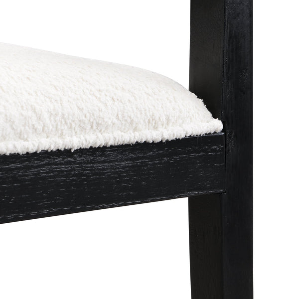 English Elm Christopher Knight Home® - DINING Club Chair Set 2pcs - Beige Fabric Upholstery, Black Rubberwood Frame, Mid-Century Modern Comfort N771P195505H