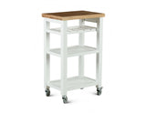 English Elm Steve Silver - Belden - Kitchen Cart - White