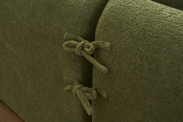 English Elm Compression Compression Sponge Sofa Curved Modular Sectional with 30D High-Density Chenille Sleeper for Cozy Apartment Living Room Comfort and Safe Rounded Design Antique Green,Green W2231S00031