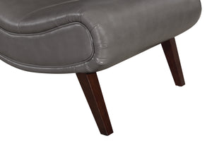 OSP Home Furnishings Hawkins Lounger with Ottoman Pewter