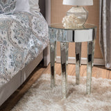 Christopher Knight Home® Juliett Mirrored Round Table  - Light & Airy Design