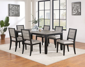 English Elm 2pc Mid-century Dining Side Chairs with Foam Padded Seats and Spindle Back in Neutral Wheat Upholstery Black,Gray 39.37 L x 19.3 W x 13.4 H B011P301368