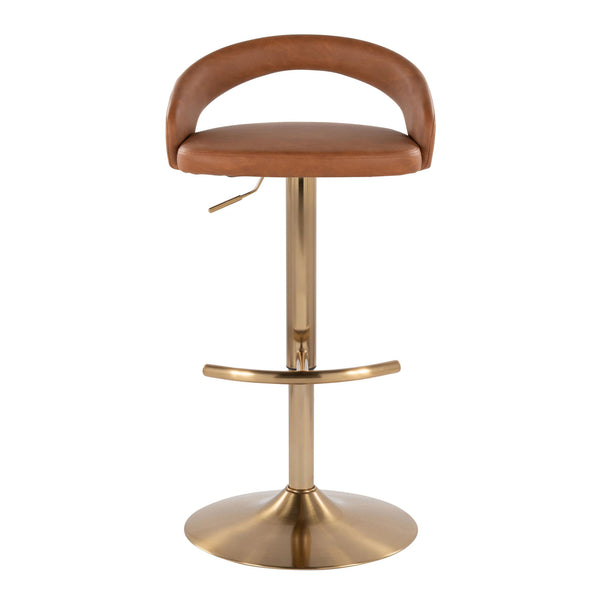 English Elm Adjustable Swivel Barstools Set of 3 Chrome Base Natural Wood Green Fabric Seat Camel B202S02038