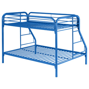 English Elm Celeste Blue Metal Twin Over Full Bunk Bed – Stylish, Space-Saving Design For Modern Bedrooms! B062P340731