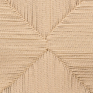 English Elm Wood Foldable Dining Chair Set of 2 with Woven Rattan Seat, Teak Finish, Comfortable Padded Design Beige,Walnut Brown T3623P380496