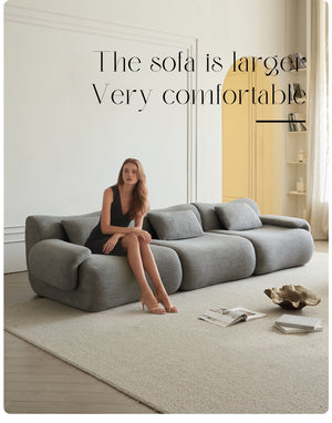 English Elm Modular Sectional Sofa - Space-Saving Light Gray Couch For Small Living Rooms & Bedrooms, Comfy Design W3622S00006