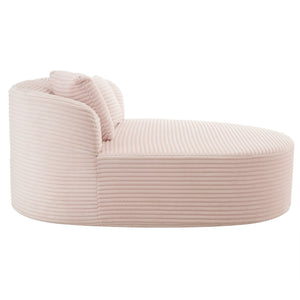 English Elm Swivel Barrel Accent Chair Chenille Tufted Round Club Seat for Living Room Lounge Pink N719S002370P