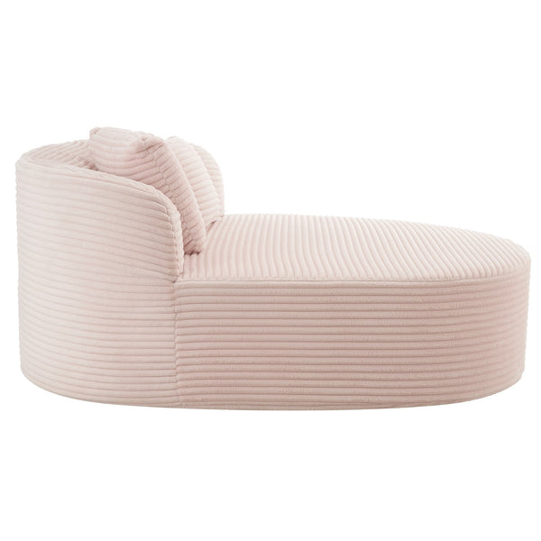 English Elm Swivel Barrel Accent Chair Chenille Tufted Round Club Seat for Living Room Lounge Pink N719S002370P