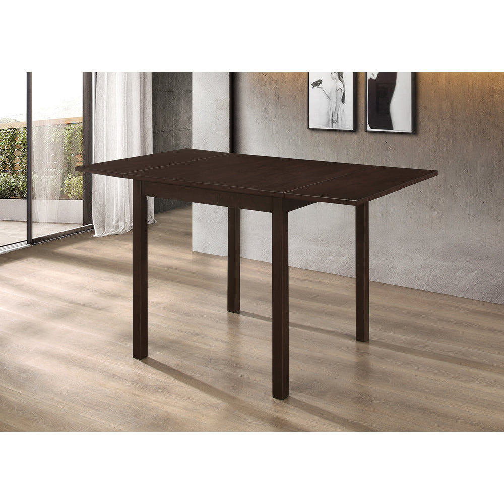 English Elm Rectangular Wooden Dining Table with Slim Tapered Legs, Beveled Top and Durable Rubberwood Finish Cappuccino B016P369789