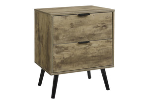 English Elm Accent Side Table Rustic Grey Laminate Compact Storage Cabinet Transitional Bedroom B2710P461695