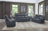 Parker House Parker Living Reed - Indigo Power Reclining Sofa Loveseat and Recliner Indigo Top Grain Leather with Match (X) MREE-321PHL-IND