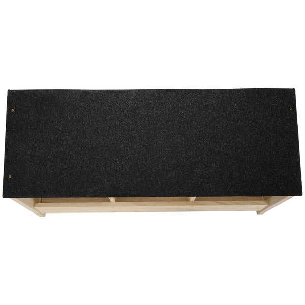 English Elm Chicken Nesting Box with Asphalt Roof Three Compartments Solid Pine Backyard Coop W2181P363545
