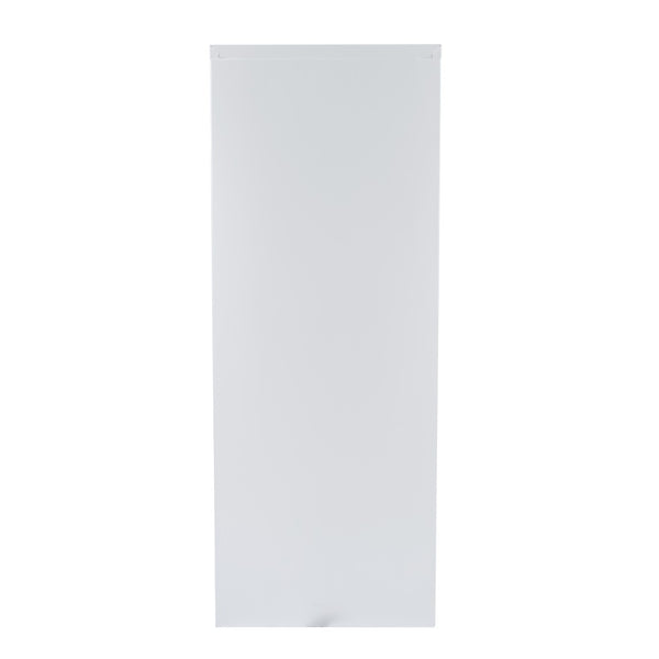OSP Home Furnishings 36" Steel Lateral File Cabinet with Ball Bearing Drawers Locking Security and Leveling Glides 4 Glides Silver LF436-SV