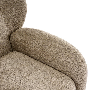 English Elm Wingback Boucle Accent Chair with Rounded Legs for Living Room or Reading Nook N776P376365D