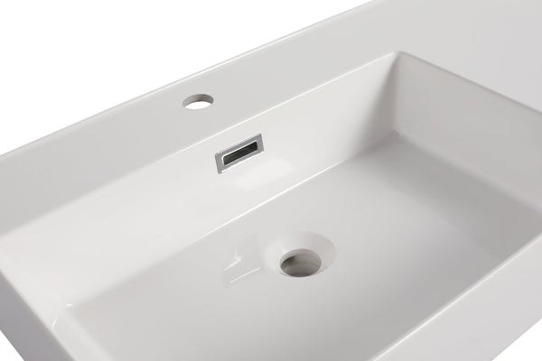 English Elm 60 Resin 60 Inch Gel-Coated Vanity Top in American White Oak Finish — Lightweight, Durable, Eco-Safe Design W1972P186778