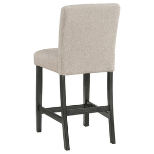 English Elm Murtry Boucle Upholstered Counter Chair Set of 2 – Plush Foam Seats, Textured Fabric, Charcoal Legs, Modern Comfort Beige B062P299876