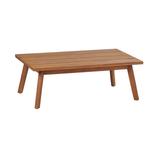 English Elm 4-piece Acacia Wood Outdoor Conversation Set Mid-century Patio with Quick-dry Cushions N767P359942T