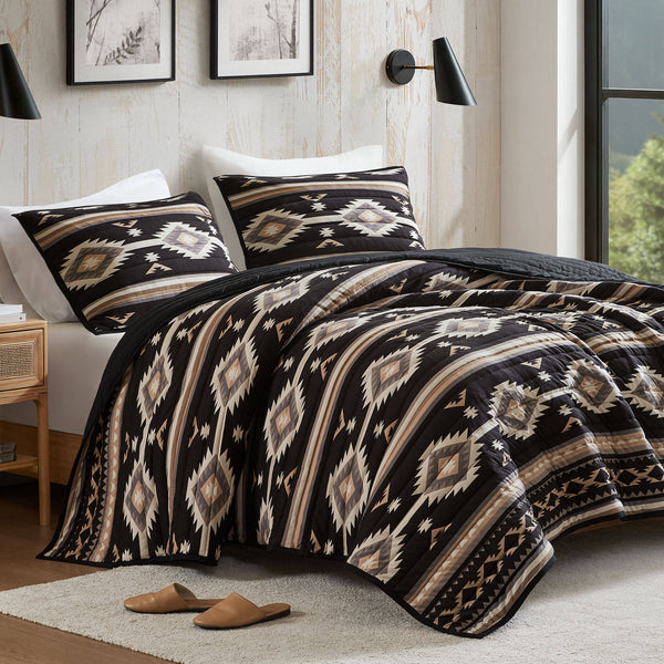 English Elm 3-piece Full Queen Quilt Set Knit Face Microfiber Reverse Farmhouse Bedroom Bedding B035P482965