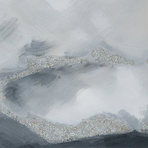 English Elm 70.9X19.7" 'See The Vision' Hand-Painted Gray Landscape Wall Art For Calming Home Décor & Focal Point W2078P313338