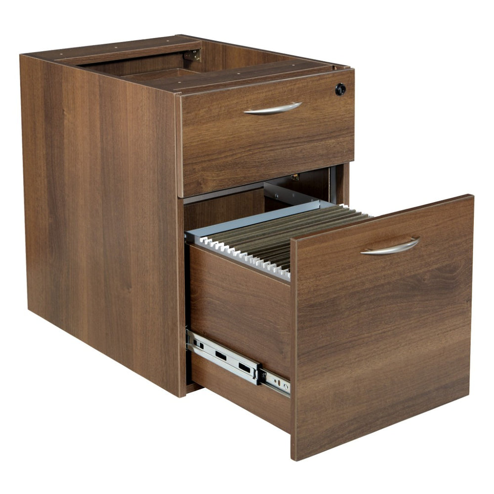 OSP Home Furnishings Napa Under Desk Rolling Pedestal with Locking Casters for Office File Storage 22"D NAP-80-PCW