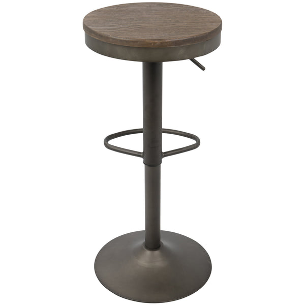 English Elm Dakota Industrial Adjustable Barstools - Rustic Charm & 360-Degree Swivel - Set Of 2 For Home Use B202P222404
