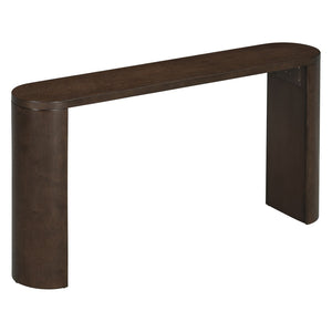 English Elm U_Style Modern Porch Table With Semi-Cylindrical Legs - Elegant Console For Foyer, Living Room & More N711P245617D-GIGA