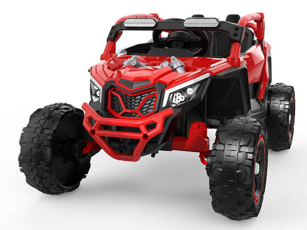 English Elm 24v Kids Ride on Utv with Parental Remote Independent Suspension and Bluetooth Audio Red W3662P456693