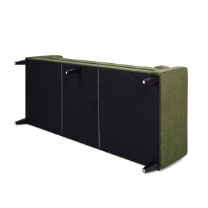 English Elm Jennifer Taylor Home - Nicholi 84" Mid-Century Sofa in Olive Performance Velvet — Handbuilt Solid Hardwood Frame, Durable Comfort B2719P238300