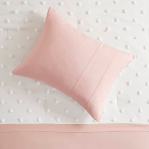 English Elm 3 Pcs King/Cal King Modern Colorblock Jacquard Comforter Set In Pink - Soft, Stylish & Easy Care B035P319870
