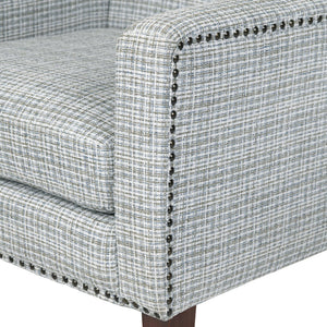 Crestview Collection Modern Indigo Accent Chair - Stylish Comfort For Your Living Room With Sturdy Legs And Plush Cushion Gray Polyester Evfzr4351sbre