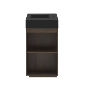 English Elm Galan Freestanding Bathroom Vanity Quartz Basin Fluted Wood Cabinet Modern Bath Oak,Smoke W1865S00221